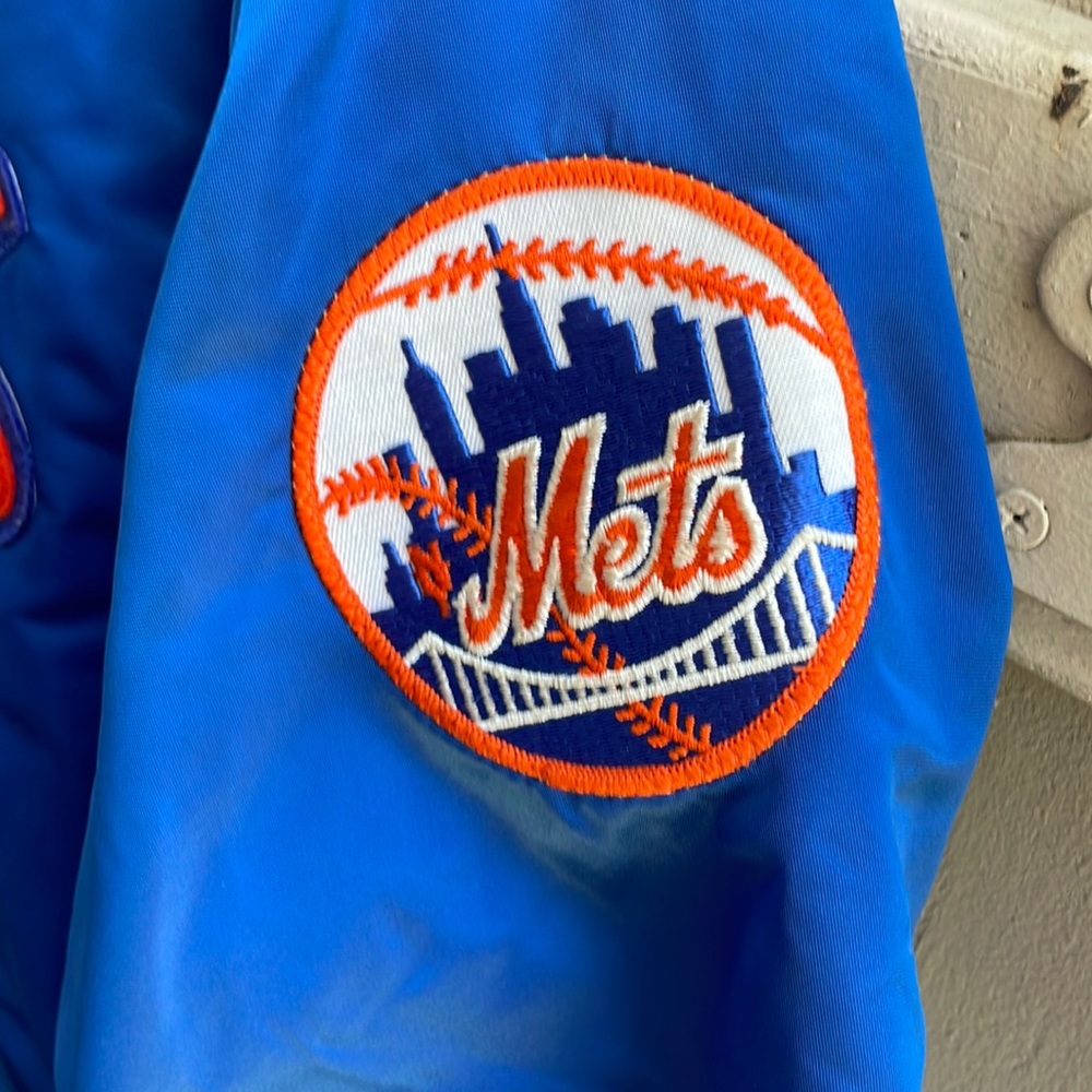 NY Mets baseball STARTER Varsity jacket satin vintage L